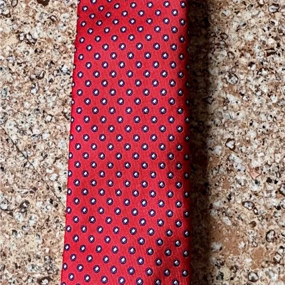 Chaps Ralph Lauren 100% silk men’s tie red - Picture 7 of 9